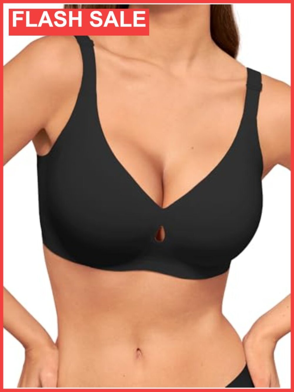 Seamless Wireless Push Up Full Coverage Bra Racerback Comfort Everyday